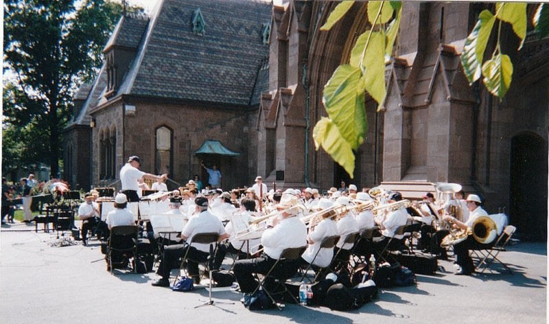 David Eaton conducts the Goldman Memorial Band at their Memorial Day concert in Brooklyn, NY.
