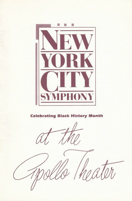 NYC Symphony Black History Month Program