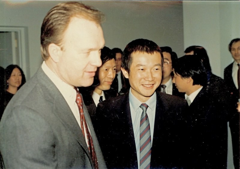 NYC Symphony director, David Eaton with Academy Award winning composer, Tan Dun. Mr. Eaton conducted the world premiere’s of Tan’s Third Symphony and Violin Concerto at Lincoln Center’s Avery Fisher Hall.